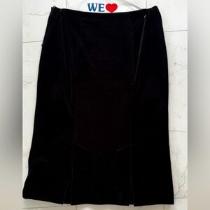 Zara Woman Black Corduroy Pencil Skirt.